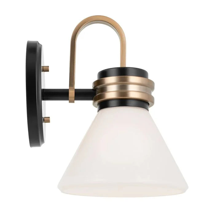 Kichler Farum 1 lt Wall Light IP44- Champagne Bronze/  Polished Chrome/ Black