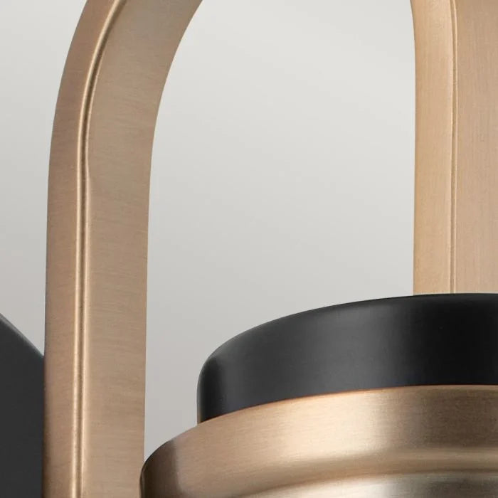 Kichler Farum 1 lt Wall Light IP44- Champagne Bronze/  Polished Chrome/ Black