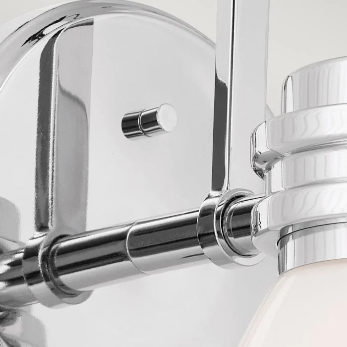 Kichler Farum 1 lt Wall Light IP44- Champagne Bronze/  Polished Chrome/ Black