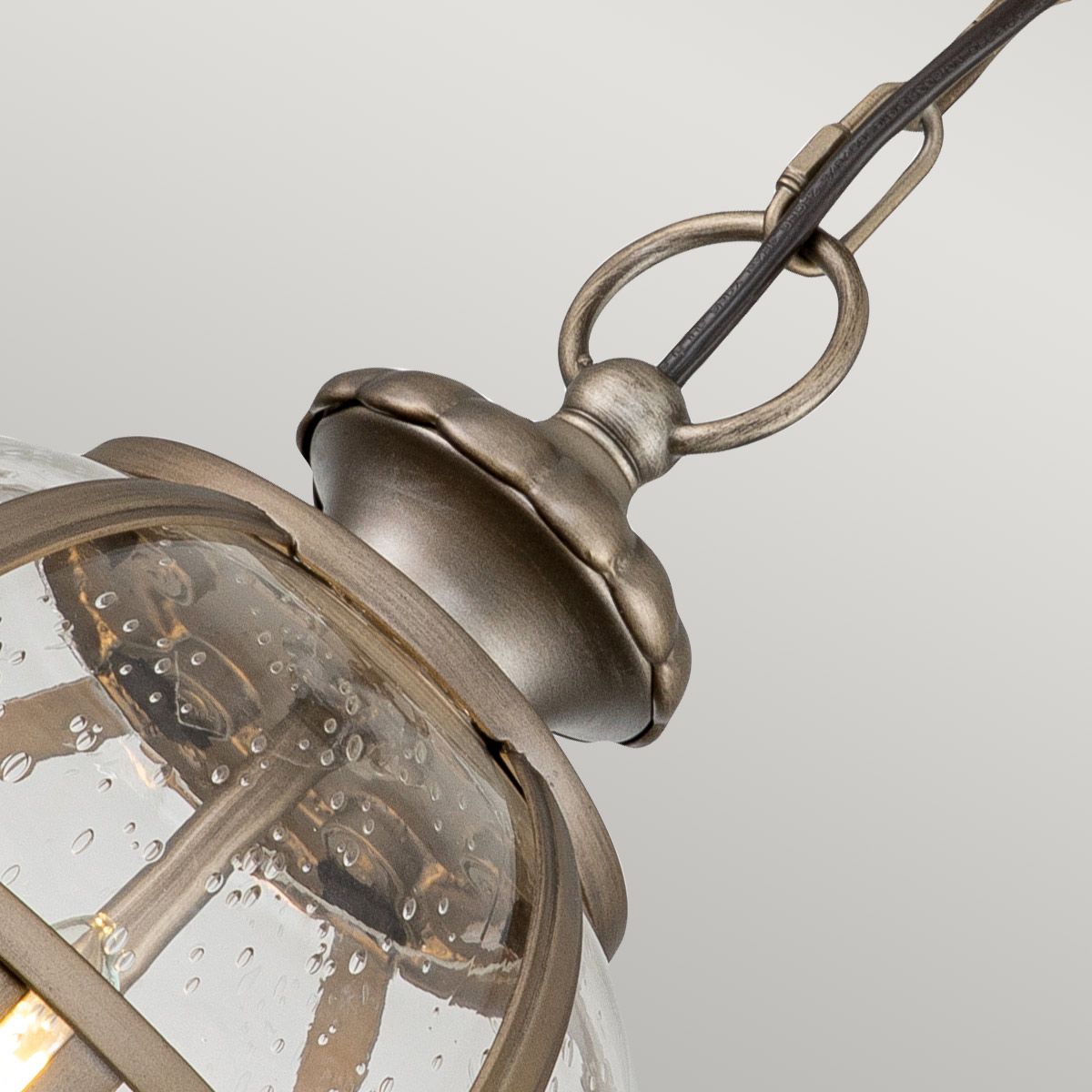 Halleron 3Lt IP44 Lantern - Burnished Bronze/Londonderry IP44 E14