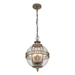 Halleron 3Lt IP44 Lantern - Burnished Bronze/Londonderry IP44 E14