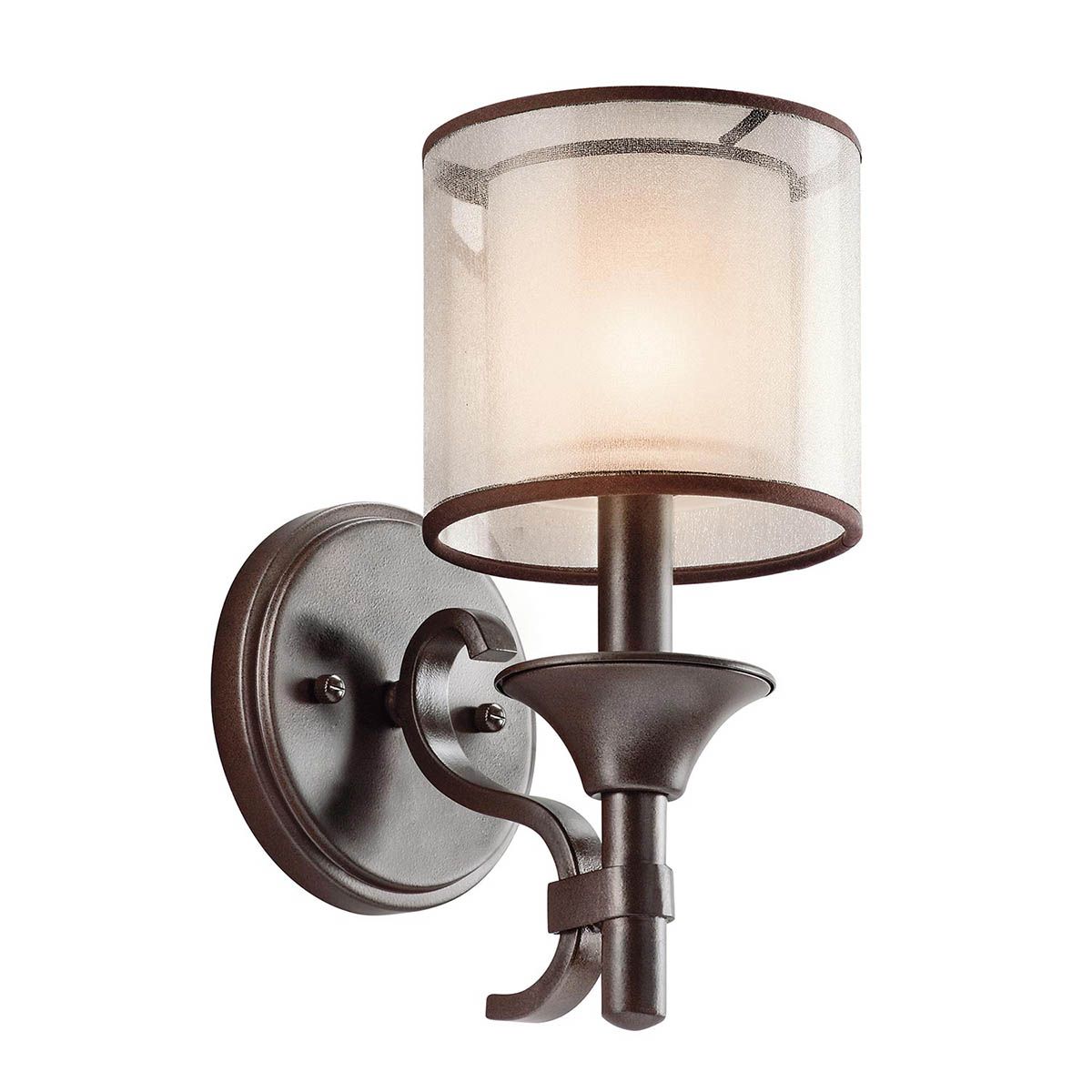 Lacey 1 Light Wall Light - Antique Pewter/Bronze