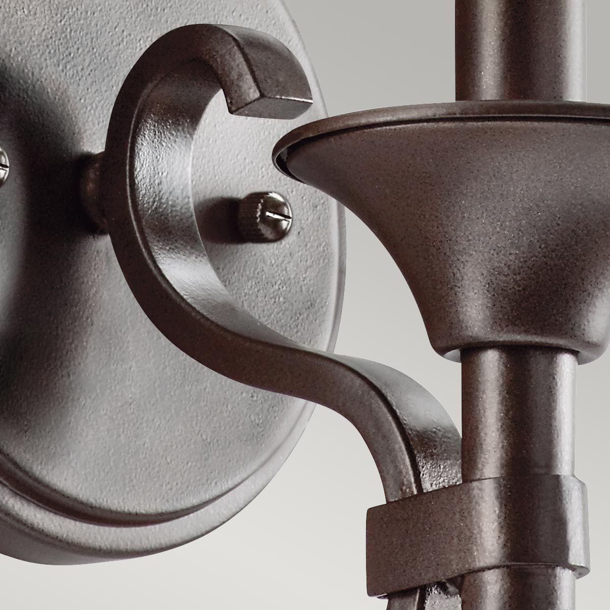 Lacey 1 Light Wall Light - Antique Pewter/Bronze