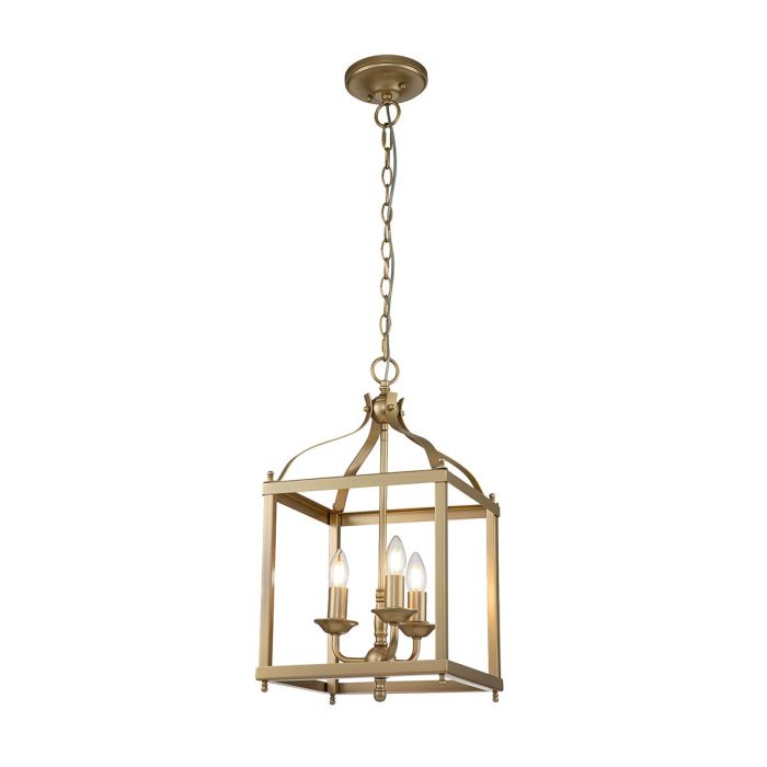 Larkin 2/3L Lantern Ceiling Light - Brushed Nickel/Olde Bronze Finish