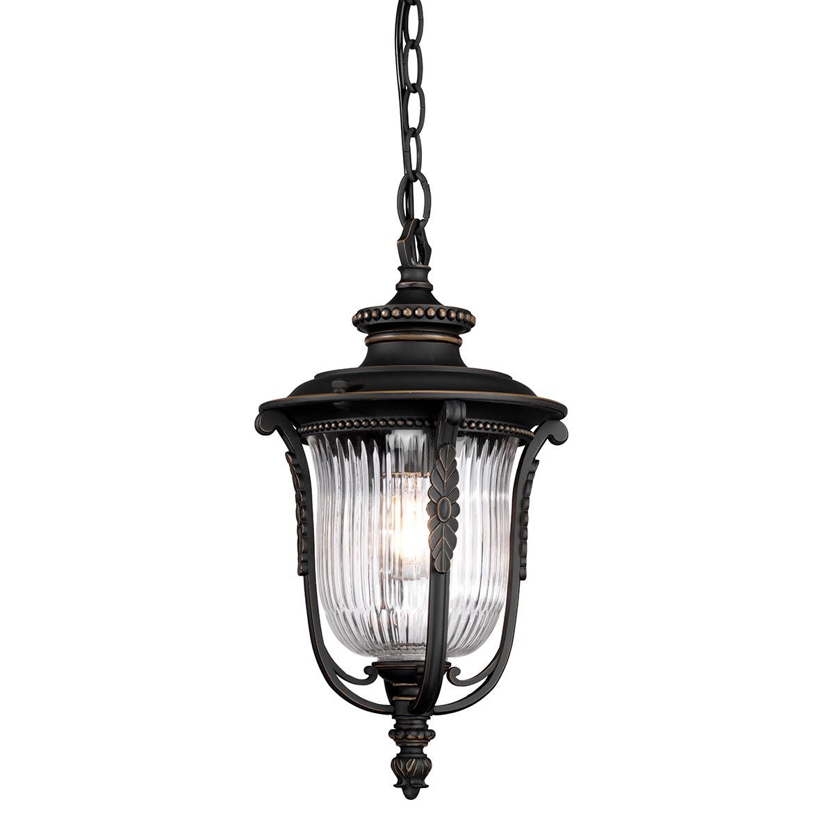 Luverne 1 Light Medium Chain Lantern - Rubbed Bronze IP23 E27