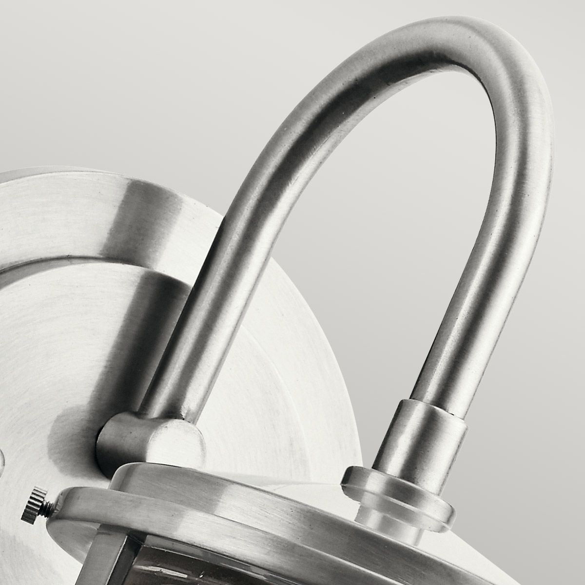 Lyndon 1 Light Small/Medium Outdoor Wall Lantern - Brushed Aluminium/Bronze E27 IP44