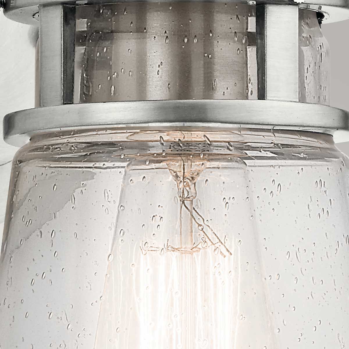 Lyndon 1 Light Small/Medium Outdoor Wall Lantern - Brushed Aluminium/Bronze E27 IP44