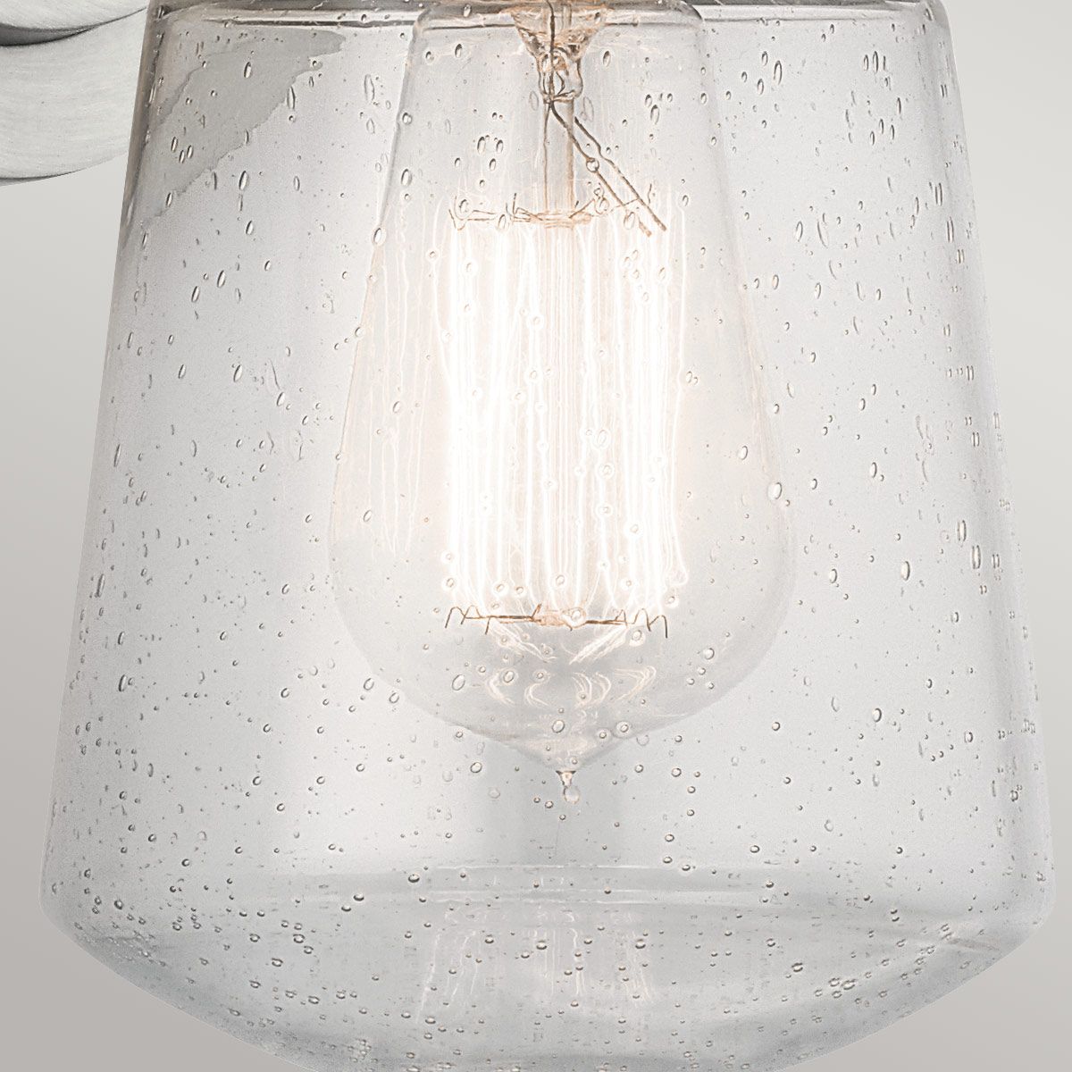 Lyndon 1 Light Small/Medium Outdoor Wall Lantern - Brushed Aluminium/Bronze E27 IP44