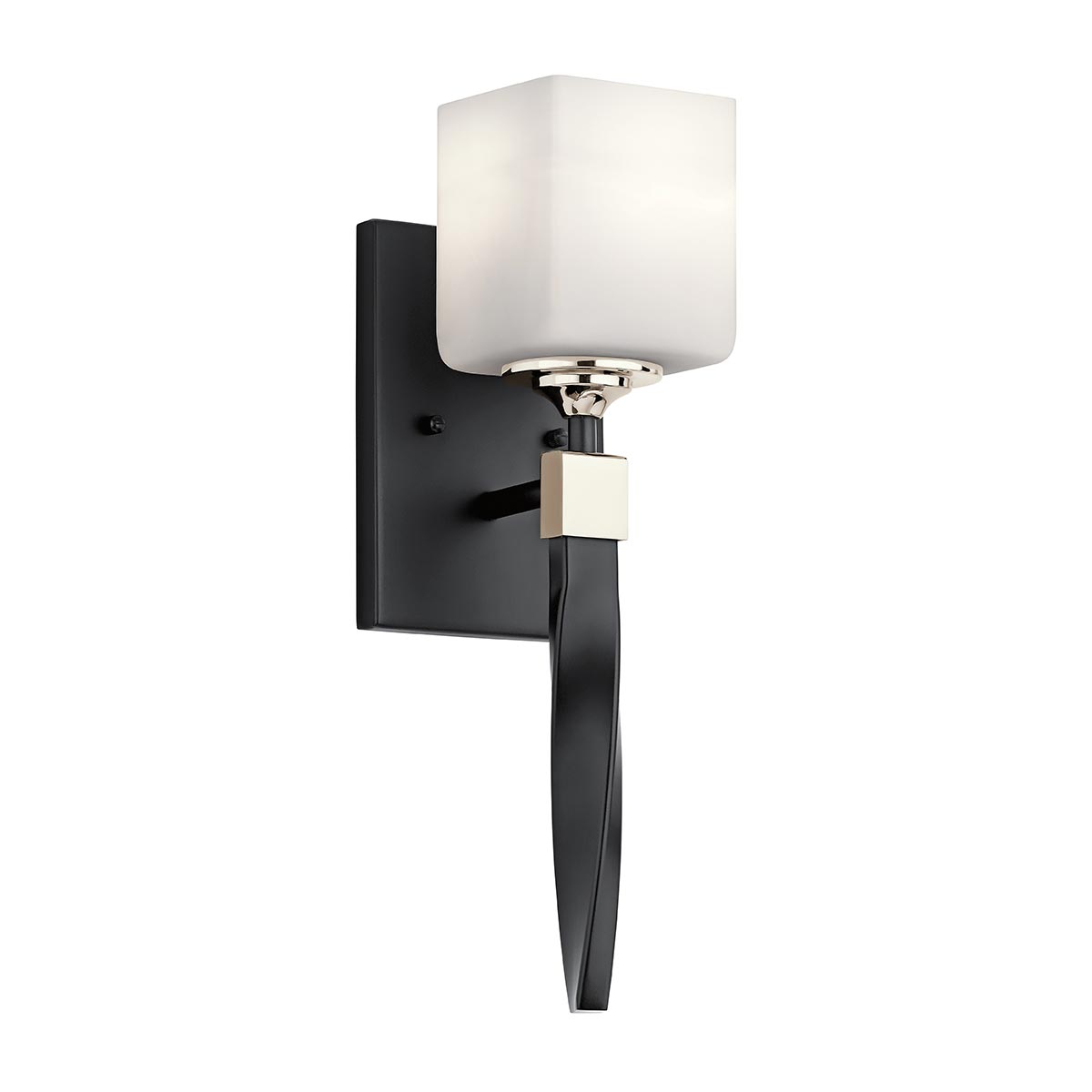 Marette 1Lt Bathroom Wall Light IP44 – Black/ Polished Chrome