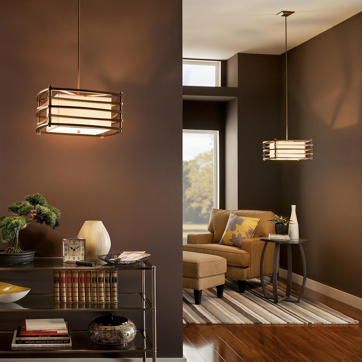 Moxie 2 Light Small Pendant - Cambridge Bronze E27