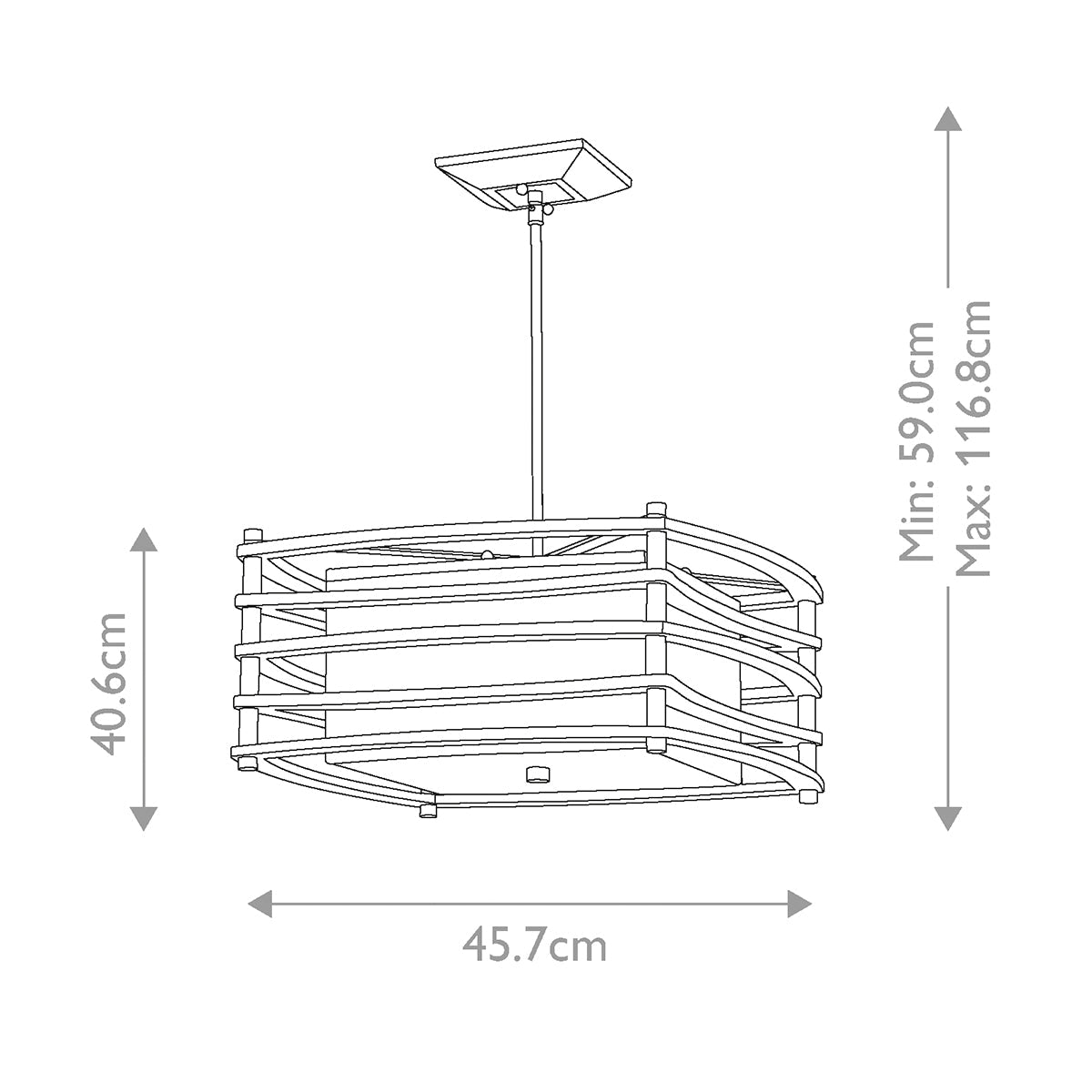 Moxie 2 Light Small Pendant - Cambridge Bronze E27