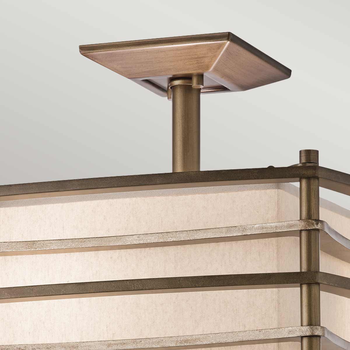 Moxie 2 Light Semi-Flush - Cambridge Bronze E27