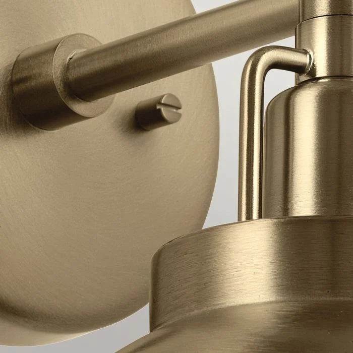 Kichler Niva 1 lt Convertible Wall Light - Black/ Champagne Bronze