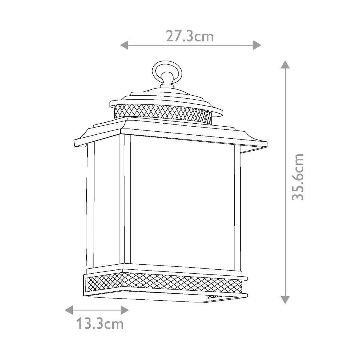 Pettiford 3Lt IP44 Lantern - Olde Bronze