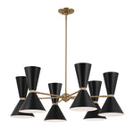 Phix 6/12 Light 3/6 arm up and down Chandelier - Champagne Bronze, Black