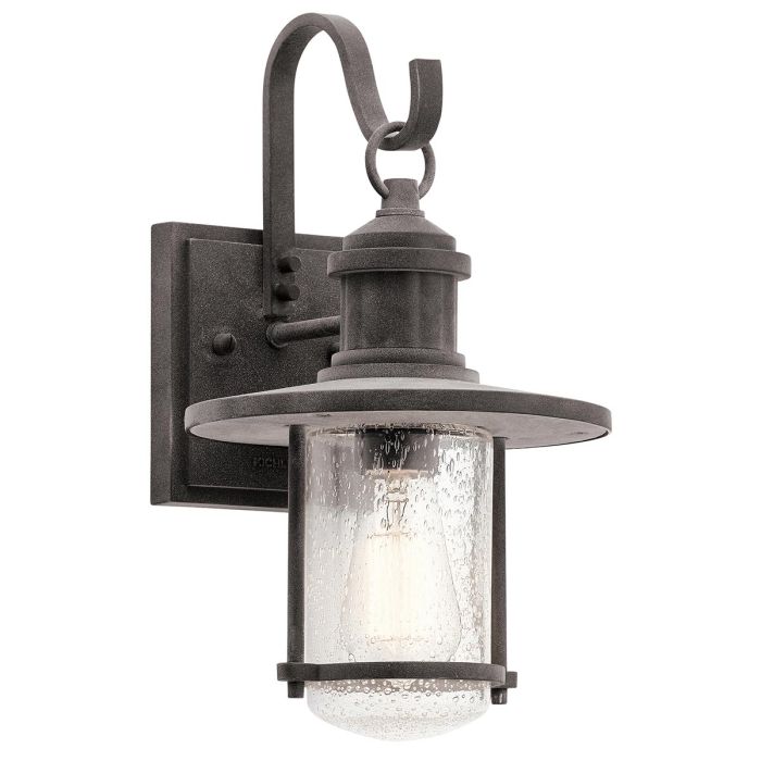 Riverwood Outdoor Lantern - Weathered Zinc E27 IP44