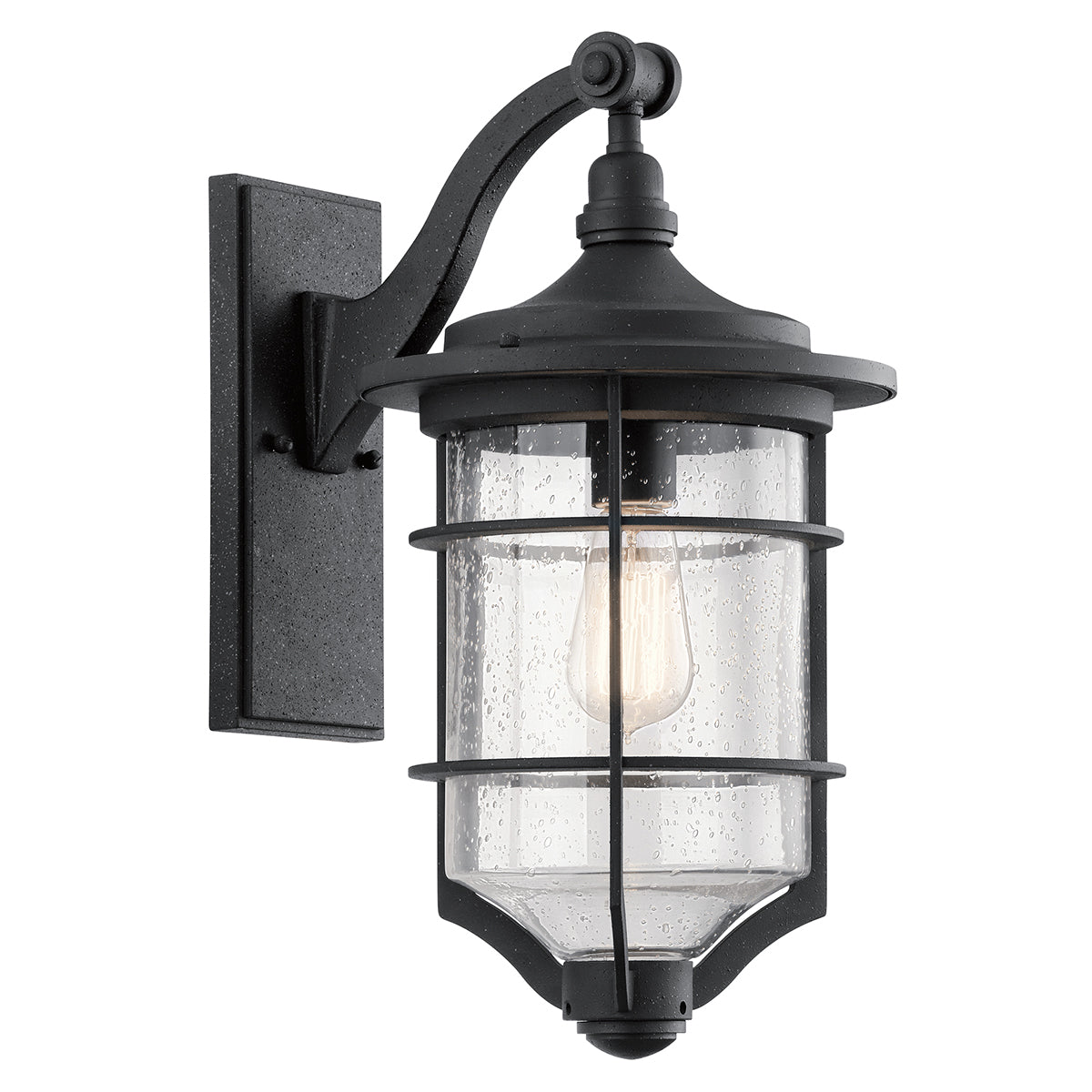 Royal Marine Medium Wall Lantern - Distressed Black Finish