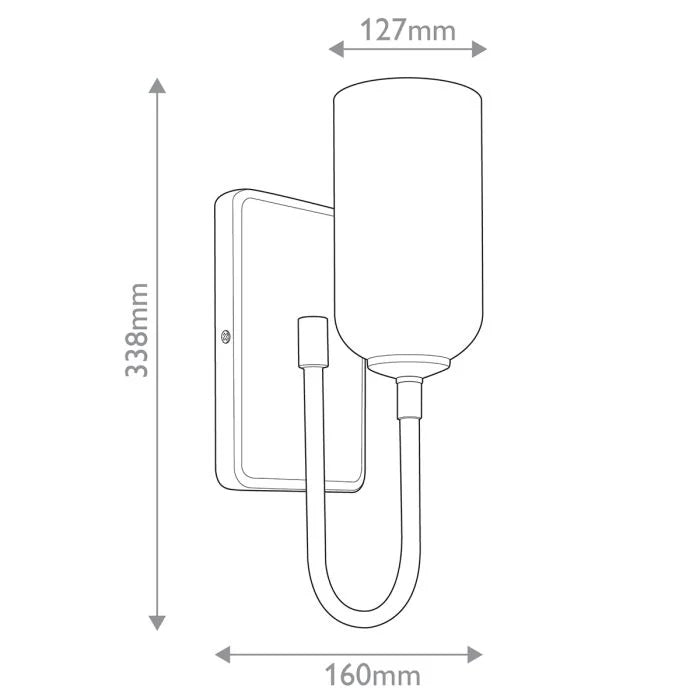 Kichler Solia 1 lt Wall Light IP44- Champagne Bronze/ Brushed Nickel