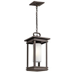 South Hope 1 Light Small Chain Lantern - Rubbed Bronze IP44 E14