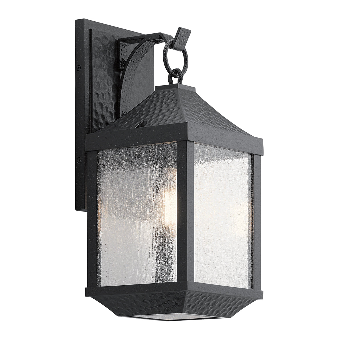 Springfield Medium Wall Lantern - Distressed Black Finish