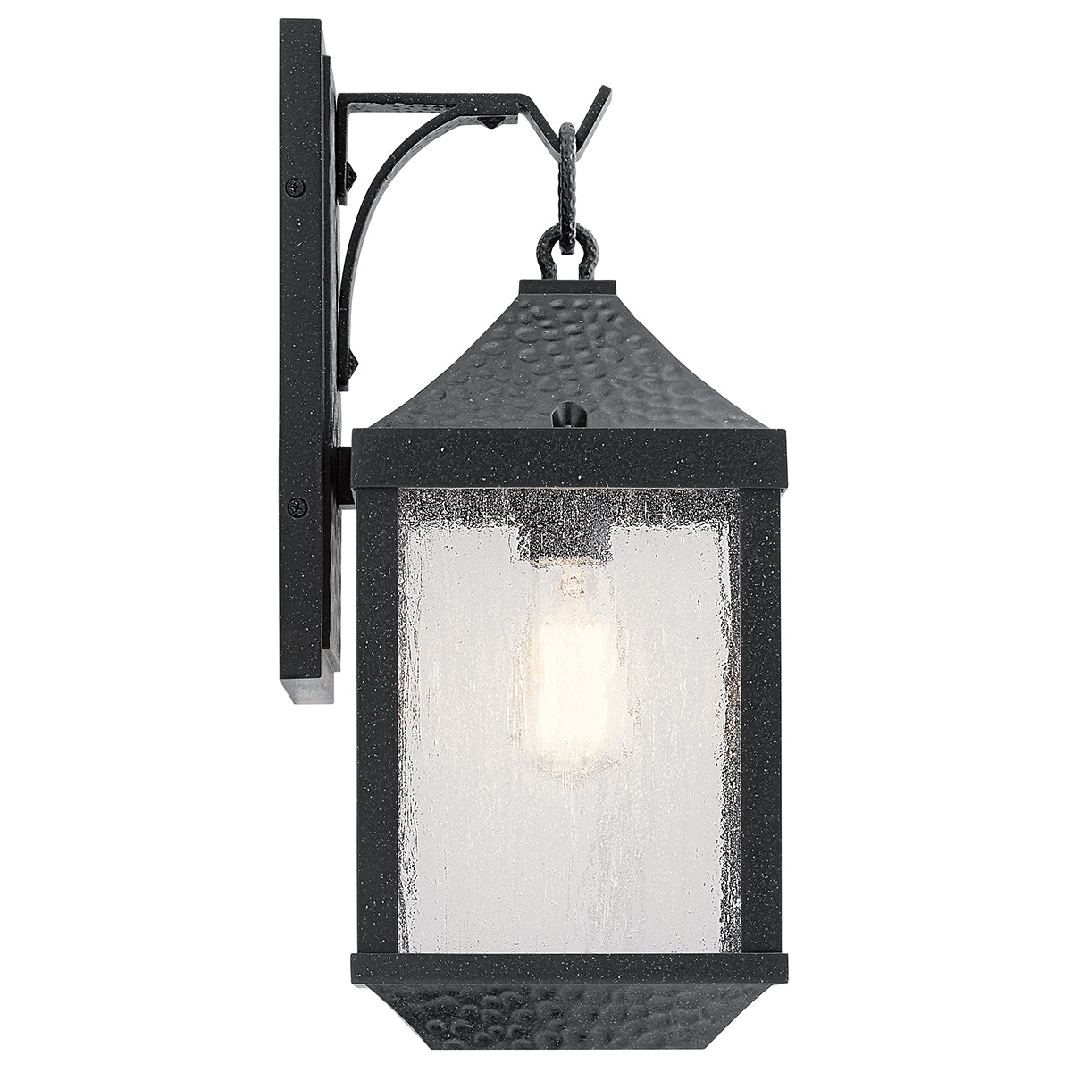 Springfield Medium Wall Lantern - Distressed Black Finish