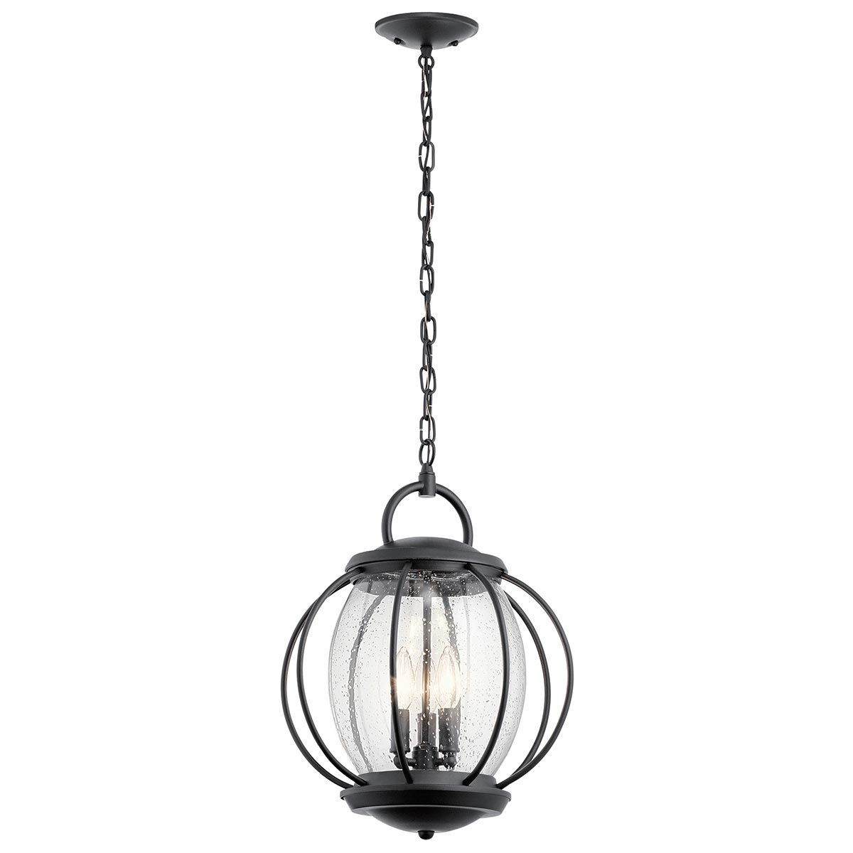 Vandalia 1/3Lt Chain Lantern - Textured Black IP44 E27