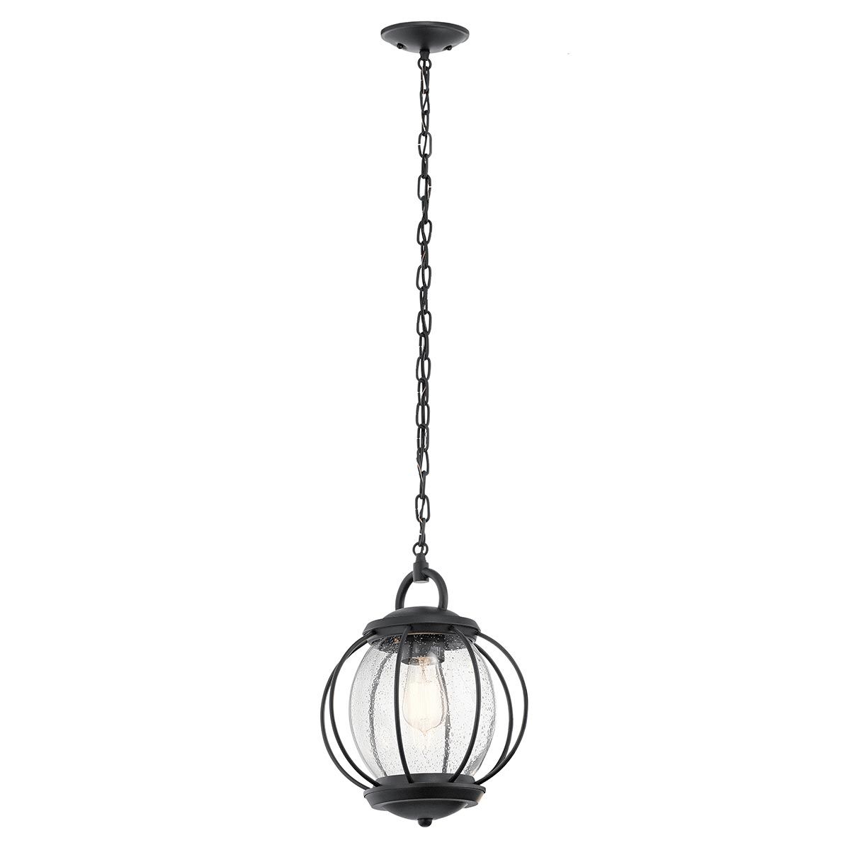 Vandalia 1/3Lt Chain Lantern - Textured Black IP44 E27