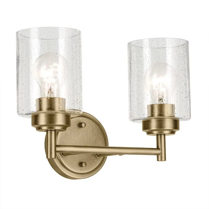 Kichler Winslow 2 lt Wall Light - Natural Brass