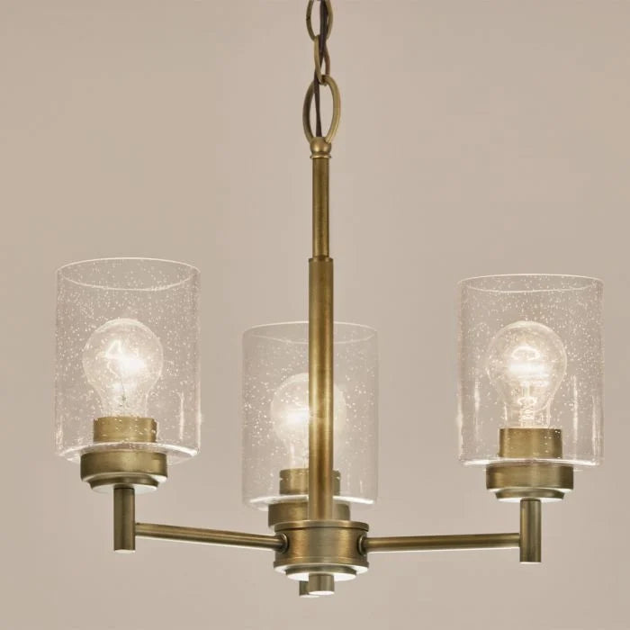 Kichler Winslow 3/5/6 lt Chandelier - Natural Brass