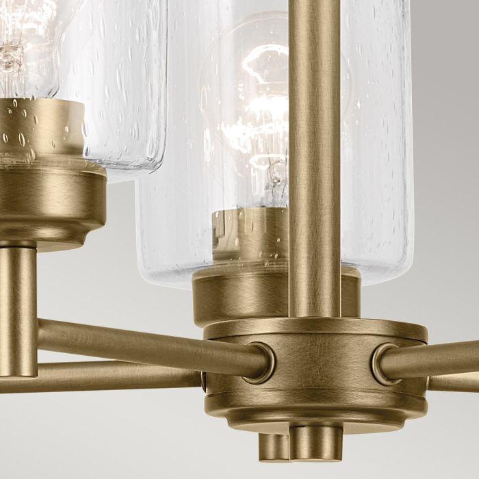 Kichler Winslow 3/5/6 lt Chandelier - Natural Brass