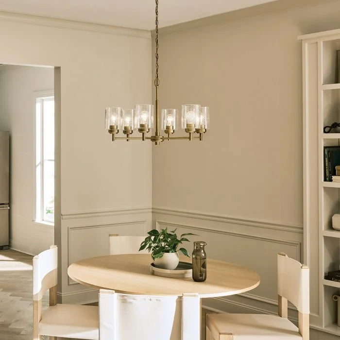 Kichler Winslow 3/5/6 lt Chandelier - Natural Brass