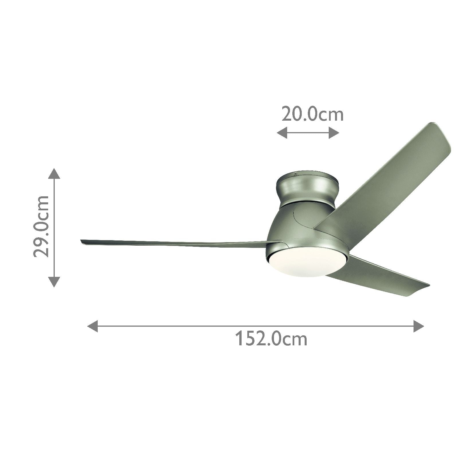 Eris - 60in / 152cm Fan - Brushed Nickel or Walnut
