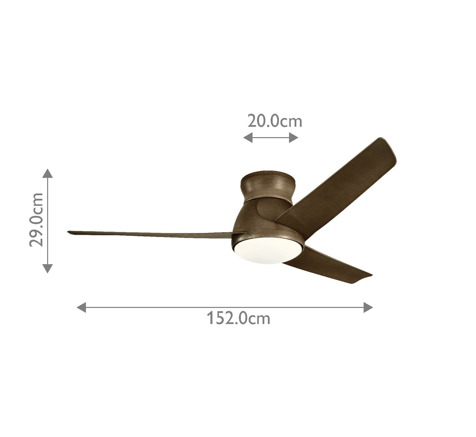Eris - 60in / 152cm Fan - Brushed Nickel or Walnut