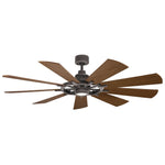 Gentry IP20 Fan - Weathered Zinc - Small and Large