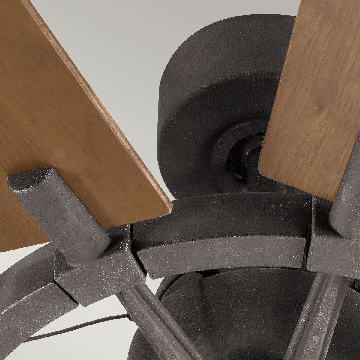 Gentry IP20 Fan - Weathered Zinc - Small and Large