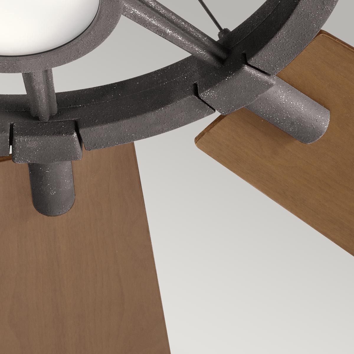 Gentry IP20 Fan - Weathered Zinc - Small and Large