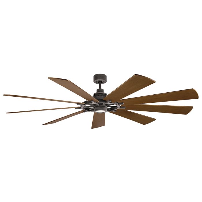 Gentry IP20 Fan - Weathered Zinc - Small and Large