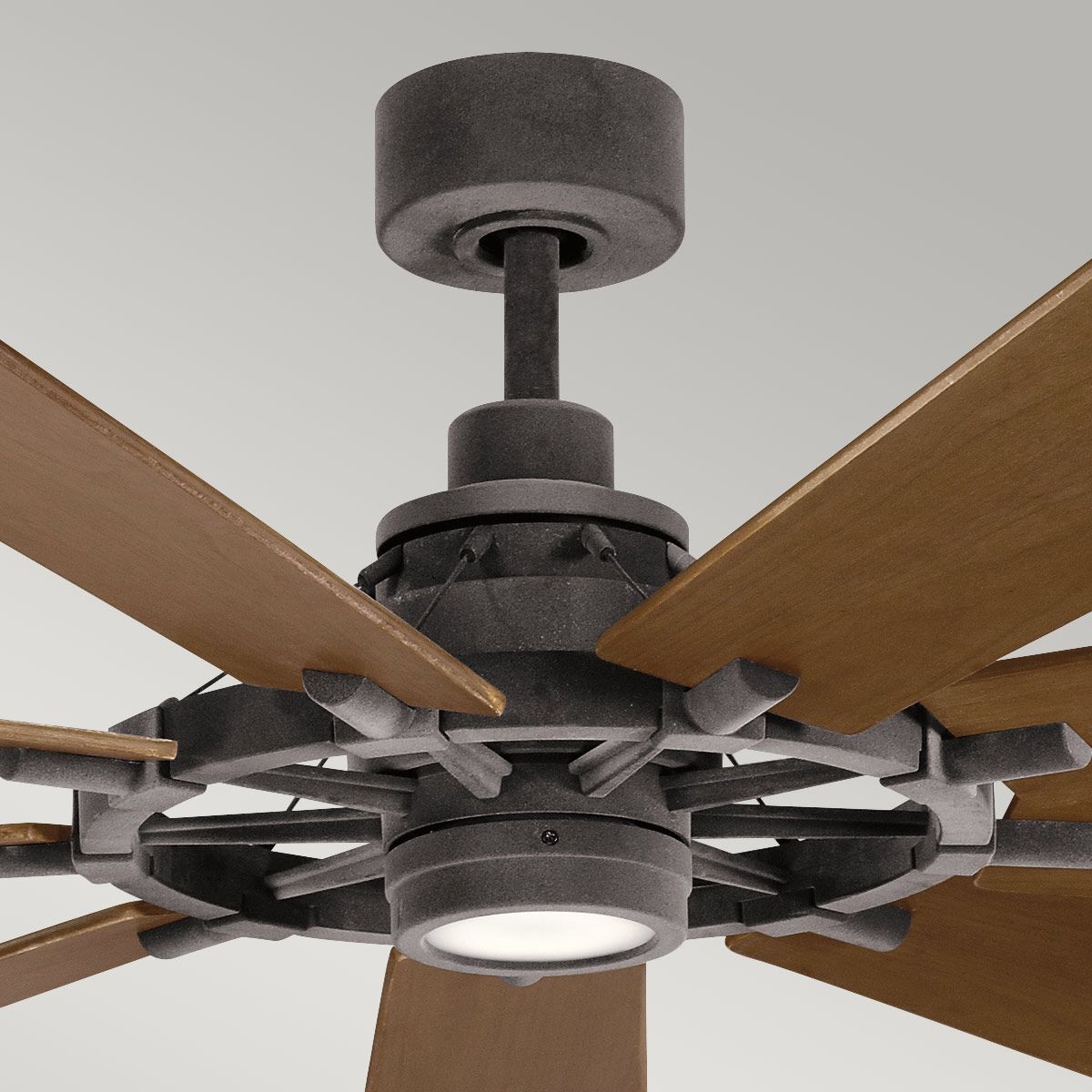 Gentry IP20 Fan - Weathered Zinc - Small and Large