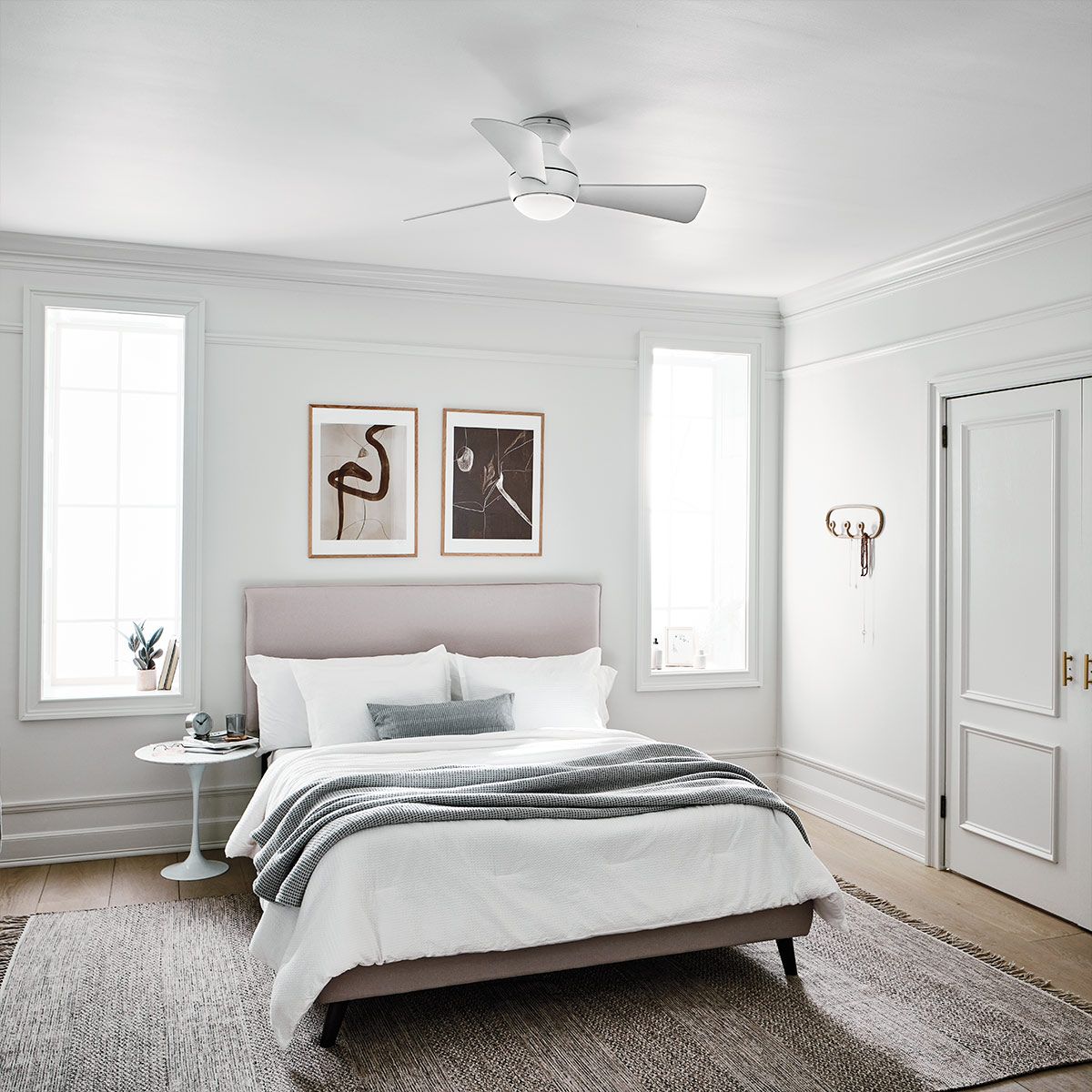 Sola - 34in / 86cm Fan - Brushed Nickel or Matte White