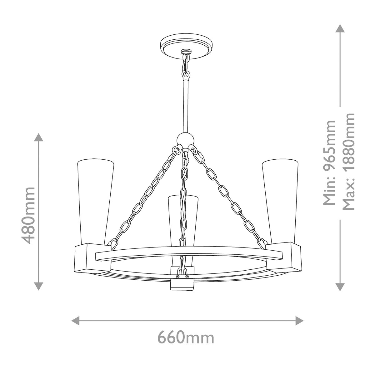 Kristy 3/4/5 lt Chandelier - Distressed Gold