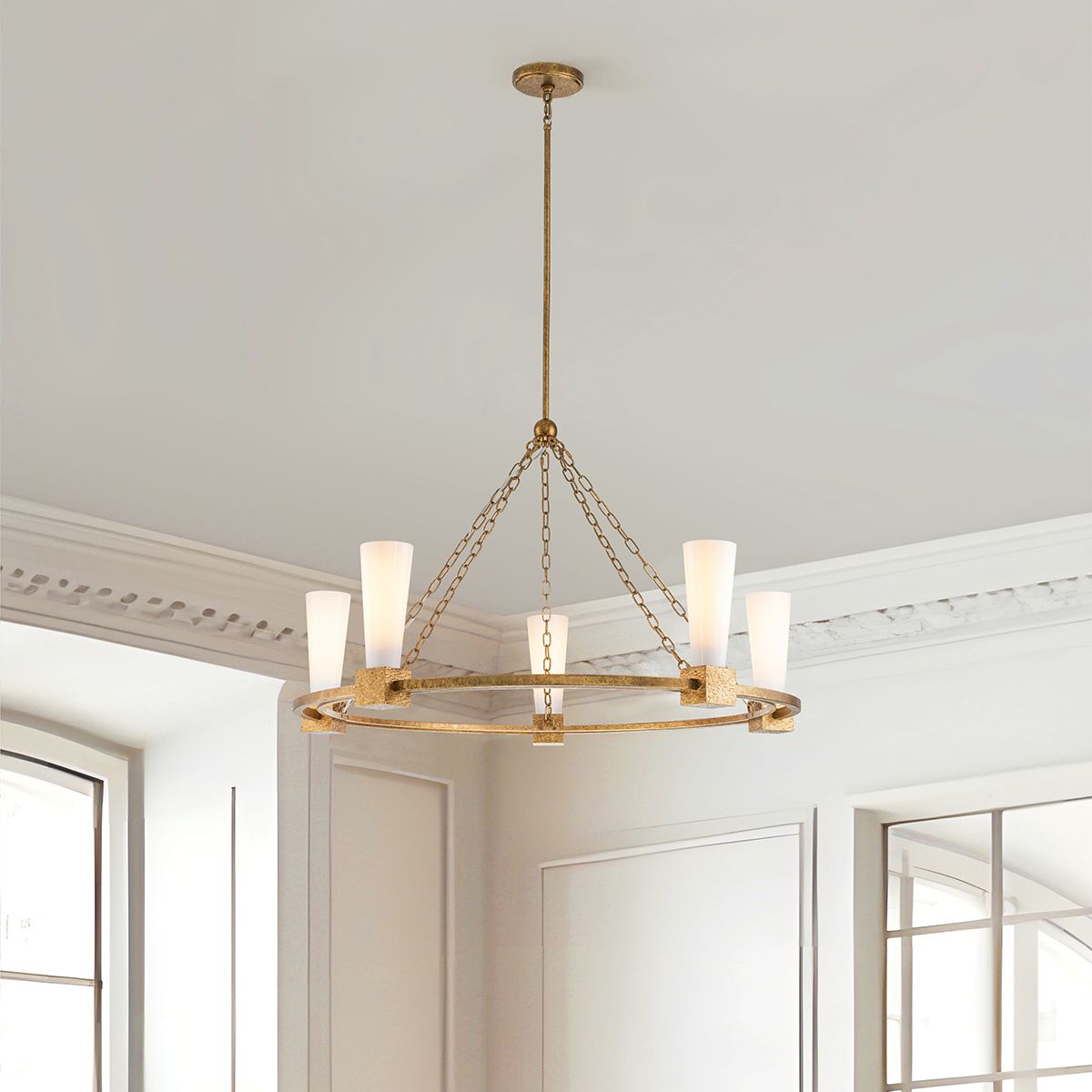 Kristy 3/4/5 lt Chandelier - Distressed Gold