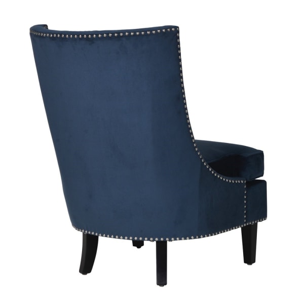 Brydon Navy Blue Chair with Silver Studs