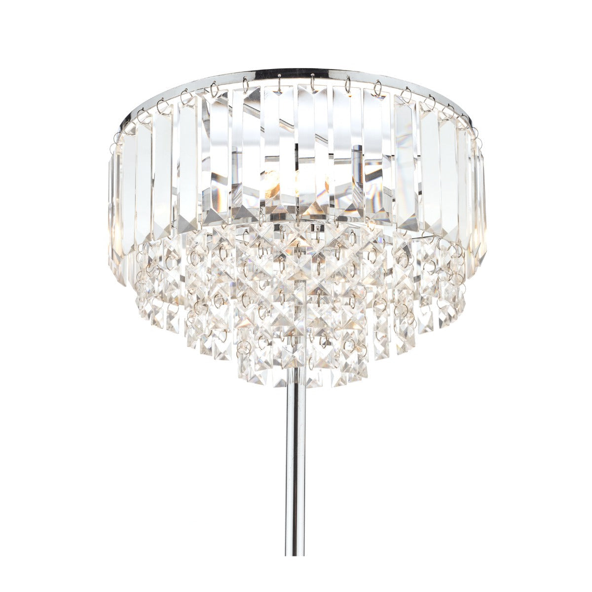 Vienna 3lt Floor Lamp Crystal & Polished Chrome G9