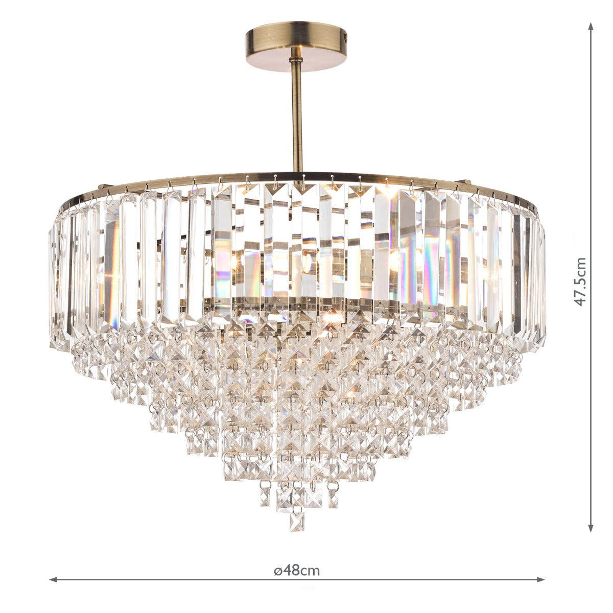 Vienna 3/5Lt Semi Flush In Various Finishes G9