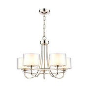 Southwell 3/5 Light Armed Pendant Antique Brass and Opal Glass