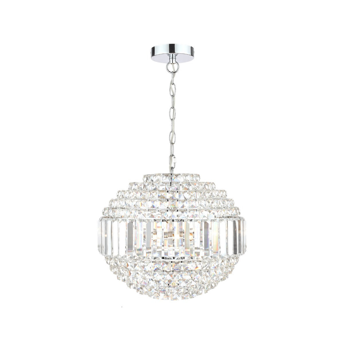 Vienna 5lt Chandelier Crystal & Polished Chrome G9