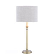 Highgrove Table Lamp Matt Antique Brass/Polished Chrome With Shade E14