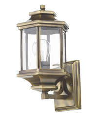 Dar Ladbroke Lantern Antique Brass complete with Bevelled Glass IP44 - Cusack Lighting