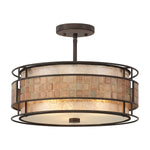 Laguna 3L Semi Flush Ceiling Light - Renaissance Copper Finish