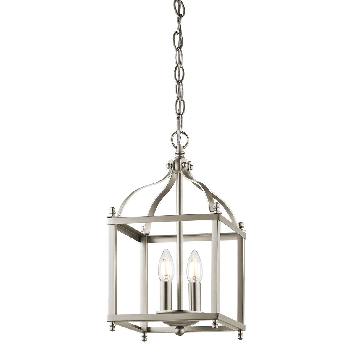 Larkin 2Lt Lantern Ceiling Light - Brushed Nickel Finish Promotional Offer